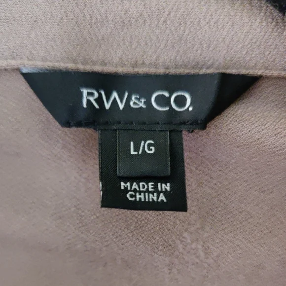 RW&CO. Beige Long Sleeve Button Down Shirt - Picture 2 of 3